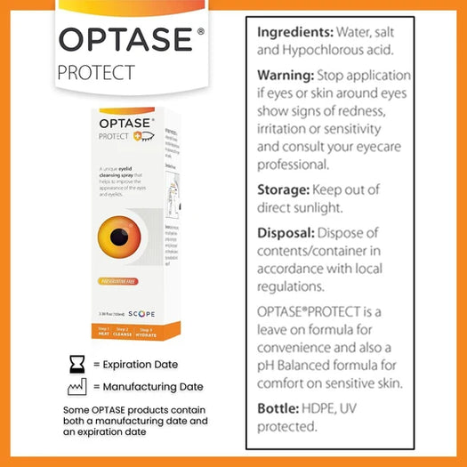 OPTASE® PROTECT Hypochlorous Acid Eyelid Spray | HOCl